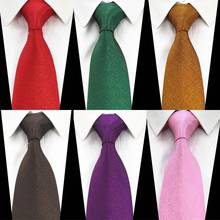 Ricnais Fashion 8cm Silk Formal Tie Red Green Solid Necktie For Mens Jacquard Gravata Suit Business Wedding Accessories Neck Tie 2024 - buy cheap