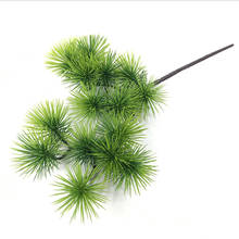 Plantas artificiales de pino verde, ramas de aguja, árbol de Navidad, decoración de tienda de bodas, arreglo floral artesanal 2024 - compra barato
