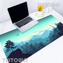 Mouse pad personalizado, 90x40cm, floresta profunda, tamanho grande, arte jogadora, macio, desenho, tapete, casa, mesa, mousepad 2024 - compre barato