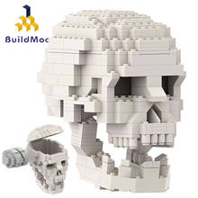 Buildmoc criativo especialista esculturas crânio humano com cérebro ideias rebrickable blocos de construção educação brinquedos para crianças presentes 2024 - compre barato