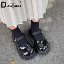 Doratasia marca nova senhoras mary janes bombas plataforma cunhas med saltos pretos bombas feminino 2021 bonito do punk gótico sapatos mulher 2024 - compre barato