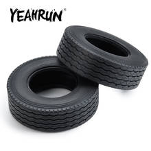 YEAHRUN-neumáticos de goma para Tamiya 1:14 RC, ruedas delanteras de remolque, Tractor y camión, 28mm de ancho, color negro, 1/2/4 Uds. 2024 - compra barato