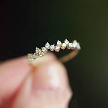 Изысканное женское золотое кольцо с кристаллом циркония изысканное плоское кольцо простое обручальное кольцо Подарок на годовщину банкет Благородные Ювелирные изделия 2024 - купить недорого