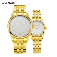 Sinobi-Reloj de lujo para parejas, pulsera con correa de acero y malla dorada, resistente al agua, regalo 2024 - compra barato