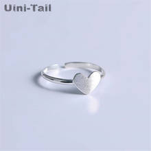 Uini-Tail 2019 new listing 925 sterling silver simple temperament small fresh heart-shaped ring sweet brushed high quality ED476 2024 - buy cheap