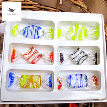 Figuritas Vintage Multicolor de vidrio de Murano hecho a mano, artesanías de dulces, decoración de Navidad para fiesta de boda, regalo para niños 2024 - compra barato