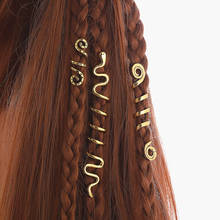 Viking Spiral Metal Charms Hair Braid Dread Beard Dreadlock Beads Clips Cuffs Jewelry Hair Rings Accessories 2024 - buy cheap