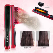Hair Dryer Brush Straightening Heating Combs Men Beard Hair Straightener Ceramic Curler Professional Heated Comb Electric 2024 - buy cheap