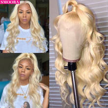 38''  613 Lace Front Human Hair Wigs Glueless Transparent Lace Brazilian Body wave 613 Blonde Lace Frontal Wig Pre Plucked 2024 - buy cheap