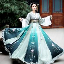 2022 hanfu women traditional chinese folk dance fairy dress vintage outfit ancient costumes girl fairy ancient princess suit 2024 - buy cheap