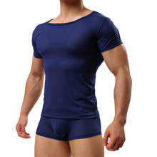 Verão moda homem malha magro undershirts respirável gay sexy casual poliéster pura aptidão musculação camisas charme 2024 - compre barato