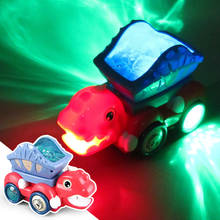 Iluminación musical de dinosaurio para caminar eléctrico, vehículo de ingeniería Universal, camión de cemento, coche, juguete de regalo para niños 2024 - compra barato