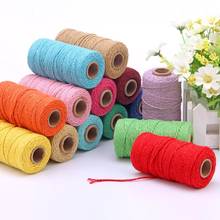 2mm 100M Macrame Cord Cotton Natural Rope Twine String For Craft Decor Wall Hanging Cotton Baker Twine Rope Macrame Cord 2024 - buy cheap