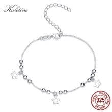 Women Stars with Beads Bracelets Girls Sterling 925 Silver Bracelet Shinning Star Pendants Box Chain S925 Silver Jewelry KLTB058 2024 - buy cheap