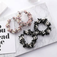 MISANANRYNE Fashion Imitation Pearl Flower Hoop Earrings Female Fashion Retro Earrings for Women Girl Jewelry Accessories 2024 - buy cheap