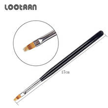 Lootaan 1 PC UV Gel Nail Art Painting Hair Brush Wooden Handle Nylon Hair Gradient Brush Pro Nail Tools 2024 - buy cheap