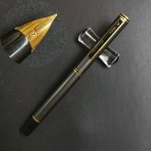 Old Stock KSL Fountain Pen Gray Ink Pen Fine Nib Aerometric Filler Golden Clip Stationery Office school supplies Writing Gift 2024 - buy cheap