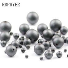 RBFHYER  2/3/4/6/8/10MM Natural Hematit Stone ore Round Matte Black Loose beads ball For Jewelry Making DIY bracelet 2024 - buy cheap