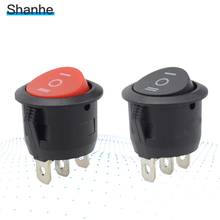 5pcs Black & red Round rocker switch ON-OFF-ON 2024 - buy cheap