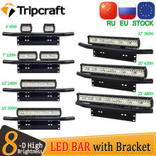 Tripcraft LED Light Bar with 23" Front Bumper Bull Bar Number Plate Holder For 4X4 OffRoad SUV 4WD Auto Car Fog work Light Mount 2024 - buy cheap