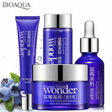 BIOAQUA 4PCS/lot Blueberry Moisturizing Skin Care Face Cream+Essence Liquid+Toner+Eye Cream Facial Care Set Whitening Hydrating 2024 - buy cheap
