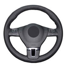 Car Steering Wheel Cover For VW Gol Tiguan Passat B7 Passat CC Touran Jetta Mk6 Magotan Sagitar Steering Wrap Microfiber Leather 2024 - buy cheap