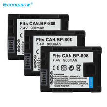 Bateria para canon fs300 fs100 xa10 vixia h20 h21 hfs11 hf s10 hf11 808 mah, carregador de 900mah 2024 - compre barato