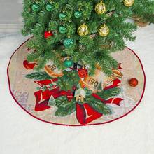 100cm faldas de árbol de Navidad alfombra decoración de Navidad para el hogar falda de árbol de Navidad delantales regalos de Año Nuevo Navidad 2024 - compra barato