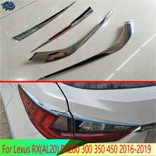 Acessórios para carro lexus rx (al20) rx200 300 350 450 2012-2019 acabamento em abs cromado acabamento traseiro moldura de tampa da lâmpada 2024 - compre barato