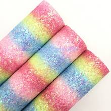 1PC 21X29CM Glitter Fabirc, Chunky Glitter Leather, Rainbow Glitter Leather Sheets For Making Bows  LEOsyntheticoDIY R230A 2024 - buy cheap