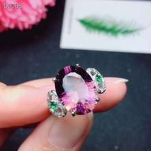 Ametrine ring Natural And Real Ametrine Ring Wedding Engagement Rings for Women 925 sterling silver Ametrine Ring 2024 - buy cheap