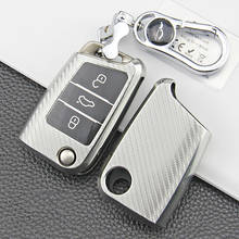New Carbon Fiber TPU Car Key Remote Case Cover For Volkswagen VW Golf 7 mk7 Seat Ibiza Leon FR 2 Altea Aztec For Skoda Octavia 2024 - buy cheap