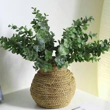 1Pc Artificial Leaves Branch Retro Green Silk Eucalyptus Leaf for Home Decor Wedding Plants Faux Fabric Foliage Room Decoration 2024 - buy cheap