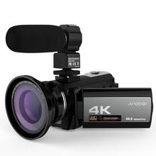 Andoer-cámara de vídeo Digital portátil, videocámara 4K de 48MP, WiFi, pantalla táctil de 3,0 pulgadas, con micrófono externo 2024 - compra barato