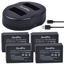 DuraPro 4x1800mAh LP-E12 LP E12 batería recargable + cargador USB para Canon M 100D beso X7 rebelde SL1 EOS M10 DSLR Cámara 2024 - compra barato