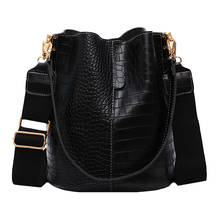 Роскошная кожаная женская сумка через плечо из крокодиловой кожи, сумка через плечо для женщин, брендовая дизайнерская сумка-мешок, винтажная женская сумка-мессенджер 2024 - купить недорого