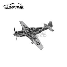 Macacão 13x3.9cm p 51 mustang fighter, avião de corte, desenho de carro, decalque de pára-choque, acessórios de vinil à prova d'água, decalque de estilo de carro 2024 - compre barato