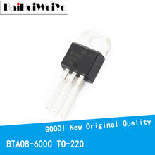 10 PÇS/LOTE BTA08-600C BTA08600C BTA08 BTA08-600 8A600V TO-220 Novo e Original Chipset IC MOSFET MOSFT TO220