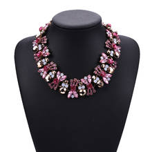 2021 New Trendy Crystal Statement Collar Necklaces Pendants Women Chain Rhinestone Necklace Choker Bijoux Female Wedding Jewelry 2024 - buy cheap