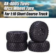 Austarhobby-pneus de caminhão de borracha, 4 peças, roda de controle remoto 1:10, percurso curto, pneus de caminhão, traxxas, slash, hpi 2024 - compre barato