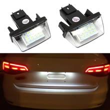 2Pcs 18 LED License Plate Lights Lamp For Peugeot 206 207 307 308 406 Citroen C3/C4/C5/C6 6500K white Light License Plate Lights 2024 - buy cheap