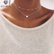 CC Necklaces Charms Jewelry Pendants For Women Office Ladies Heart Shape Simple Design Stainless Steel Party Bijoux CCN300 2024 - buy cheap