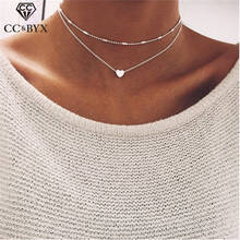 CC-collares de acero inoxidable con forma de corazón para mujer, joyería con dijes, colgantes, diseño Simple, para fiesta, CCN300 2024 - compra barato