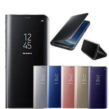 Capa de celular inteligente com espelho para huawei, para celular p40, p30, p20, mate, 30, 20, 10, pro, lite, y5, y6, y7, y9, prime 2019, p smart plus 2019, z 2018 2024 - compre barato