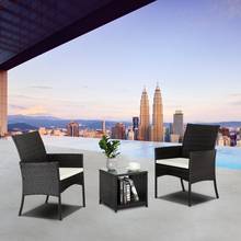 Juego de muebles de Patio 3 en I 2, asiento individual, mesa de té para exteriores, combinación de sofá, silla marrón degradado, envío desde almacén de EE. UU. 2024 - compra barato