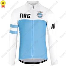 2021 Argentina National Team Cycling Jersey Long Sleeve Men Cycling Clothing Road Bike Shirts MTB Uniform Maillot Ropa ciclismo 2024 - buy cheap