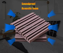 16pcs size 50*50*5cm Professional acoustic foam Groove style Soundproof acoustic panel studio foam for Video room / Office 2024 - buy cheap