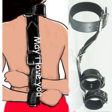 Leather Wrist to Back Bondage Strap, BDSM Collar with Handcuffs,Sex Toys For Couples,Adult Games 2024 - buy cheap