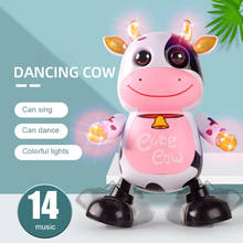 New Dancing Baby Cute Cow Electric Toy Sound And Light Music Dancing Robot Children's Electric Dancing Parent-child Game Gift 2024 - buy cheap