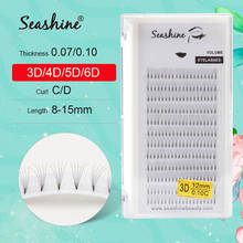 Seashine cílios postiços de leque, suprimentos para extensão de cílios pré-fabricados 3d4d5d6d, extensão de volume russo 2024 - compre barato